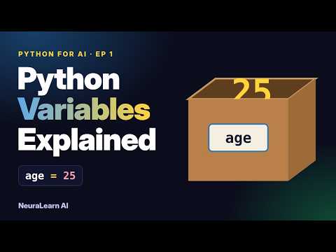 Python Variables & Data Types Explained (int, float, str, bool, None) | Python for AI Ep 1