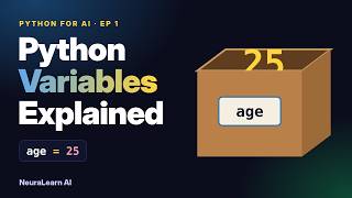 Python Variables & Data Types Explained (int, float, str, bool, None) | Python for AI Ep 1