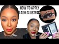 DIY INDIVIDUAL EYELASH EXTENSIONS APPLICATION! AMAZON CLUSTERS|VEYES BEAUTY #veyesbeauty