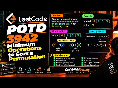 LeetCode 3942: Minimum Operations to Sort a Permutation | POTD in Marathi | Java