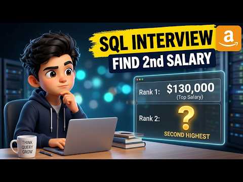 Amazon SQL Interview Question #3 🔥 | Find the Second Highest Salary
