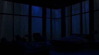 Sleep Immediately With Heavy Rain - Rainstorm Cold Forest Outside Cozy Attic Bedroom