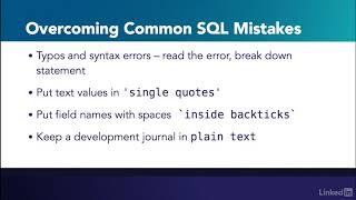 Famous Overcome common SQL mistakes - Learning SQL Programming Wealth