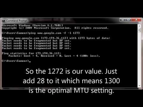 How to Determine optimal MTU setting for router