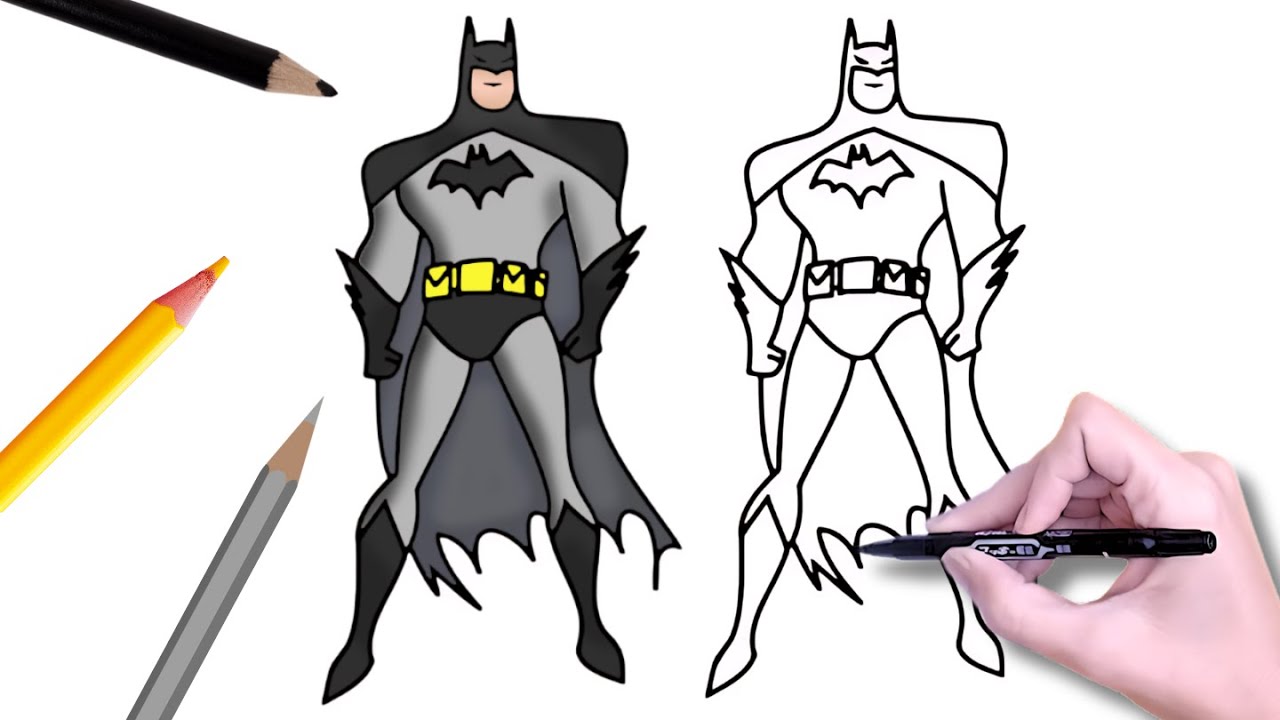 🖤💛 Cómo dibujar a c-mo-dibujar-a-batman-youtube
