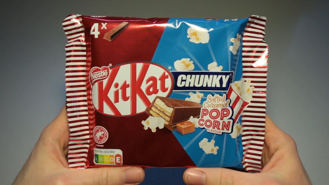 KitKat Chunky Salted Caramel Popcorn Review YouTube