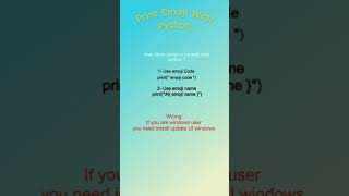 How print emoji in console with python?