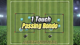 One Touch Passing Rondo | High Pressure Football Drill