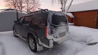 Nissan Pathfinder 2.5D. Завод дизельного Nissan Pathfinder при -24