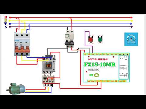 Video Sơ đồ đấu nối mạch khởi động moter 3 pha dùng plc bật... - youtube
