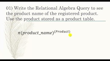 Explain how to create a Relational Algebra Query using Project Operation related to a given need.