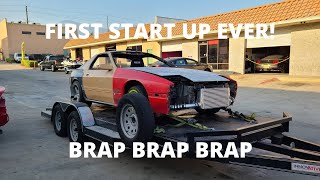 MY FIRST FC RX7 START UP!