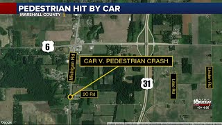 Marshall County Sheriff’s Dept. investigating after pedestrian hit by car