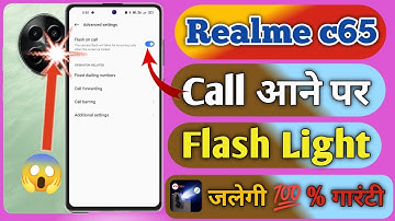 realme c65 flashlight on Incoming Call | How To Call On Flashlight realme c65