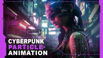 Cyberpunk Animation Workflow to Cyberpunk Music in 20 Steps, using nerutrino particles.