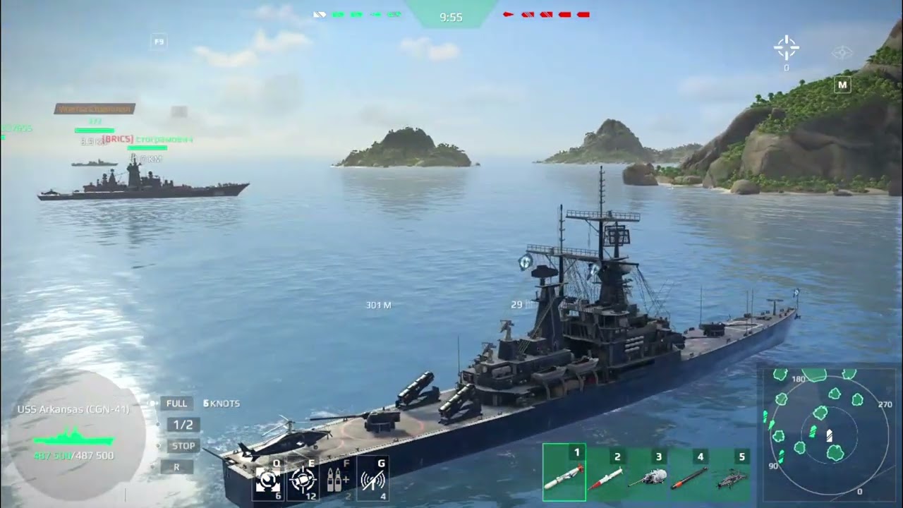 Modern Warships 2025 02 01 23 41 16 (5winstreak) OP warship vs. Old pure strategy USS Arkanssas.