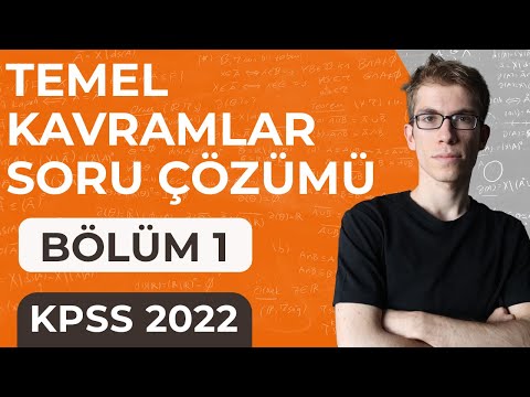 1- KPSS Matematik - Temel Kavramlar Soru Çözümü -1