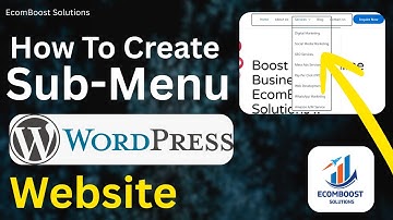 How to Create Drop-Down Menu (Sub menu) in WordPress ? | EcomBoost Solutions