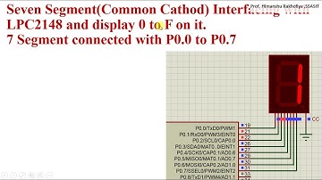 Seven Segment (Common Cathode) Interfacing with LPC2148 and display 0 to F on it