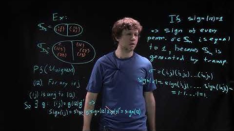 Group Theory: lecture 2.7: Sign (I)