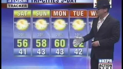 KEPR's Mike McCabe does the weather as Michael Jac...