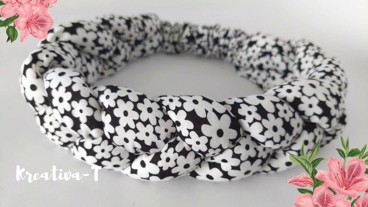 Diadema- turbante de trenza acolchada