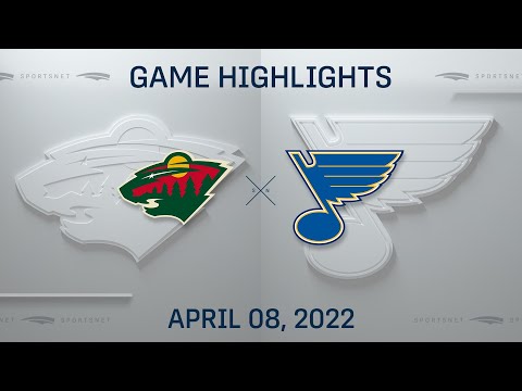 NHL Highlights | Wild vs. Blues - Apr. 8, 2022