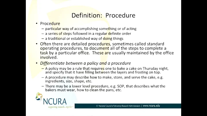 Policies and Procedures: What Are They and How Are They Related to Each Other?