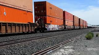 Aug 10th 2021 BNSF Stack Train Entering Wilson Creek DSC 0519