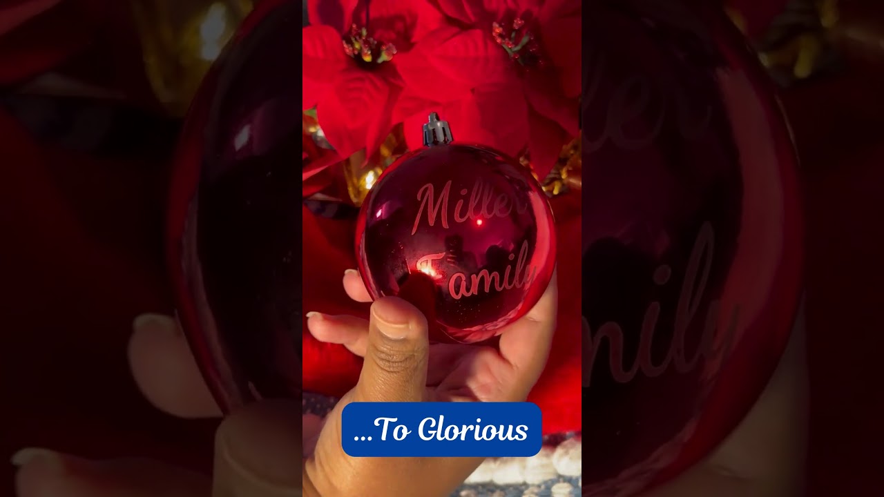 From Gloss to Glory | Personalized Christmas Ornament Engraving 🎄✨