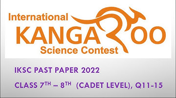 IkSC cadet paper 2022, solution of Q11-15