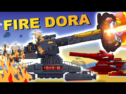 Arrival of the Monster FIREDORA - Cartoons about tanks