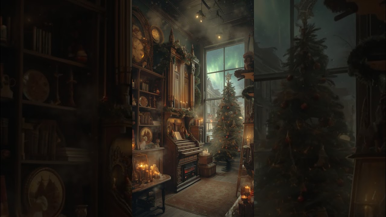 Victorian Christmas: Pipe Organ & Snowy London Street for Sleep