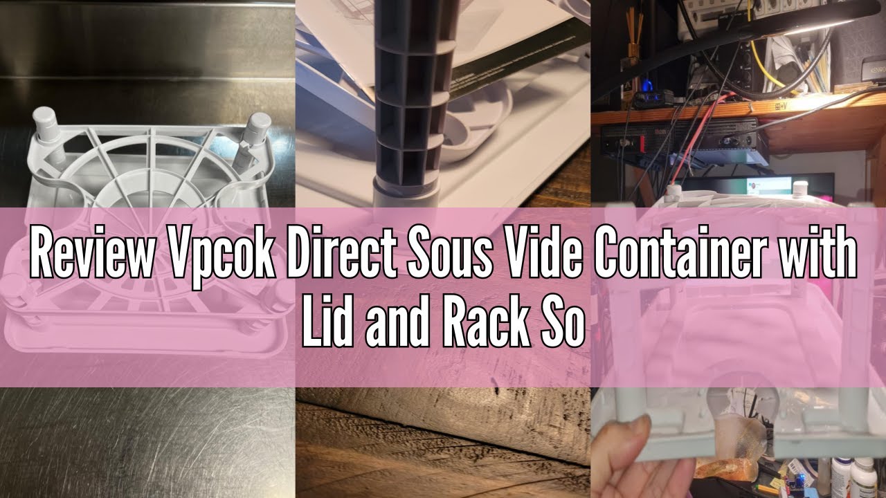 Review Vpcok Direct Sous Vide Container with Lid and Rack Sous Vide Containers Sous Vide Pot 12.6 Qu