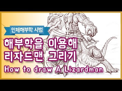 해부학을 이용한 리자드맨 그리기(How To Draw A lizardman) - 오쌤 인체해부학(Anatomy Teacher O)