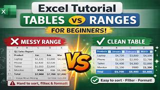 Microsoft Excel Tutorial: Tables vs. Ranges for Beginners