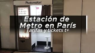 Tarifas y tickets de transporte en París  2023