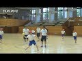 ハンドボールを体験 坂東の小学生