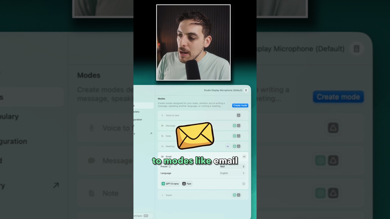 🗣️I basically don’t write emails using my keyboard anymore! ⌨️🚫  #SuperWhisper