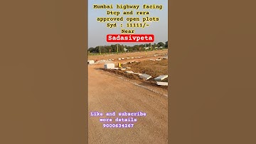 Mumbai highway facing Dtcp and rera  plots Near Sadasivpeta #neemsbororajadhani #neemsboromanavooru