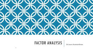 Introduction to Factor analysis