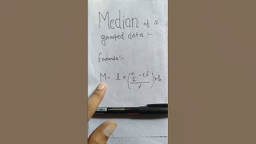 Median Formula of a grouped Data Statistics