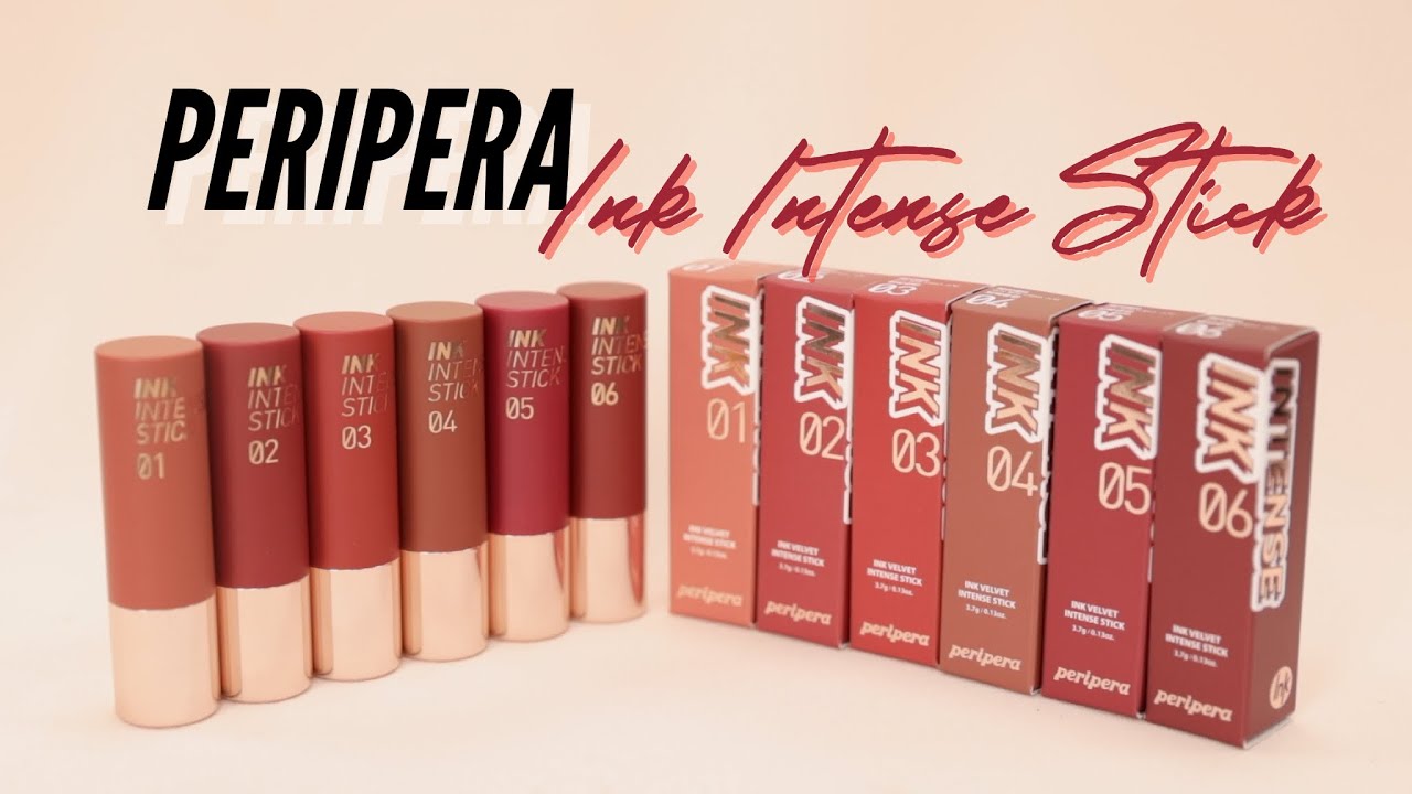 [SWATCH REVIEW] PERIPERA INK VELVET INTENSE STICK - youtube