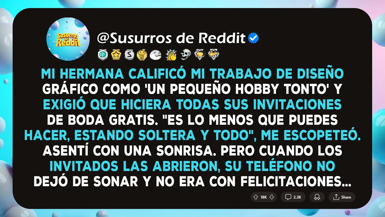 Mi hermana se burló de mi trabajo de diseño y luego exigió invitaciones de boda gratis...