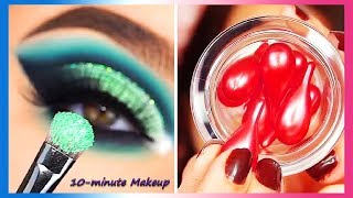 Best Compilation✨Hot Makeup Tutorial For Girls 😍 Eye & Lipstick Makeup - 10 - Minute Makeup
