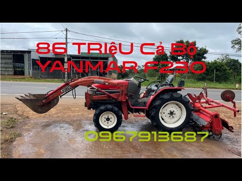 Video Máy cày xới xúc lật mini Yanmar F230/2 cầu/3 máy tay... - youtube