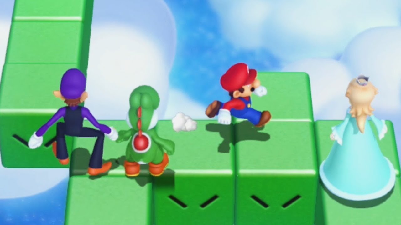 Snake Block Party - Mario vs Rosalina vs Yoshi vs Waluigi | Mario Party 10 (Master Difficulty)