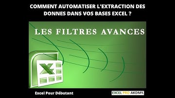 Comment extraire automatiquement une partie des données dans Excel ? ASTUCES FILTRES AVANCES