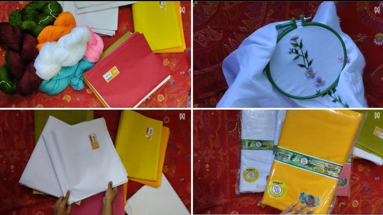 হাতের কাজের জন্য আমি কি কাপড় ব্যবহার করি আর কি সুতা দিয়ে কাজ করি