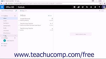 Outlook on the Web Tutorial Managing the Favorites Folder List Microsoft Training